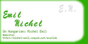 emil michel business card